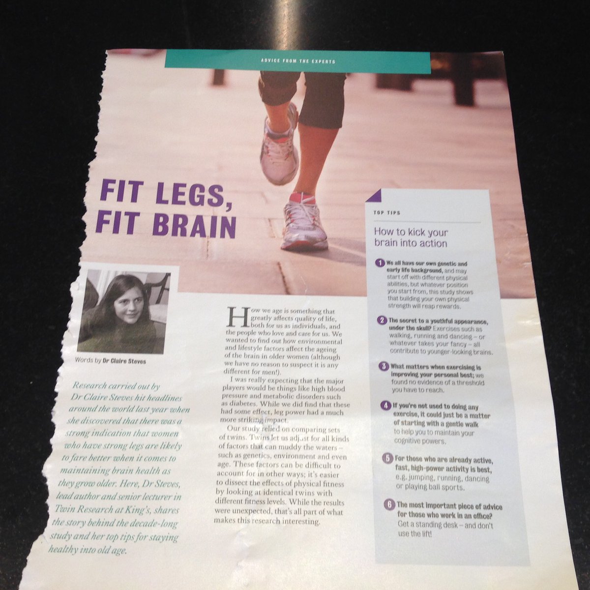 <a href="/LondonMarathon/">TCS London Marathon</a> <a href="/FitnessDayUK/">National Fitness Day</a> Leg strength and brains Who would have thought there was a link?