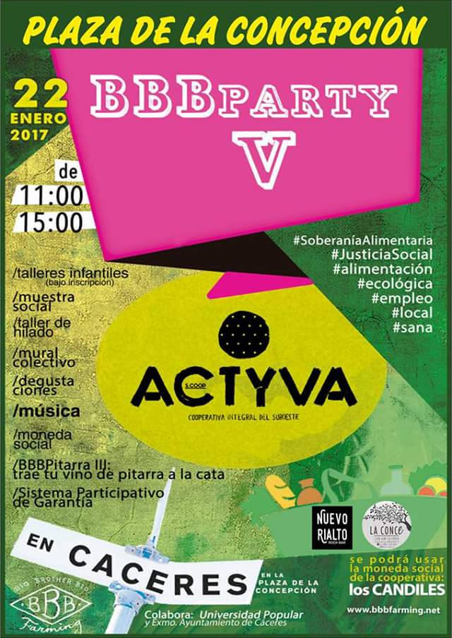 CooperACTYVA's tweet photo. No te pierdas la V #BBBparty este domingo en la Conce, #caceres #planazodedomingo https://t.co/wuVXISkHfj