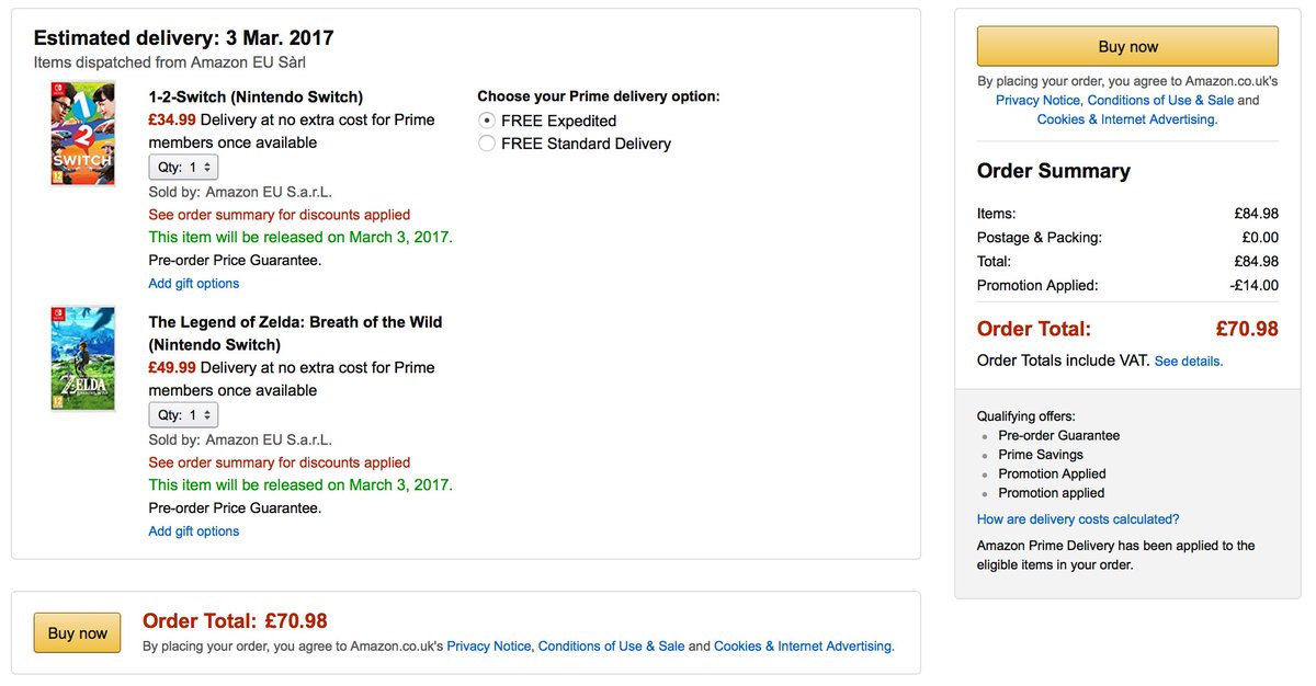 nintendo switch promo code amazon