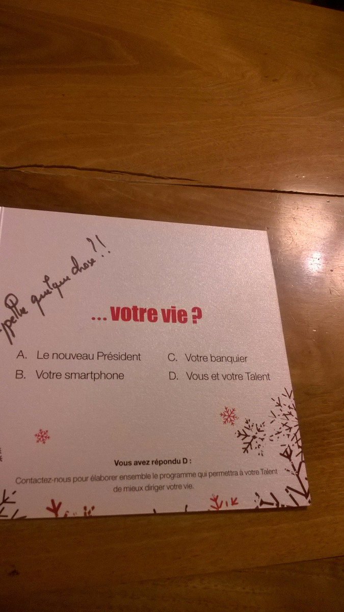 CPeixLavallee's tweet photo. En 2017, je serai le président de ma vie, et vous ? Merci @captalents Meilleurs vœux à François, Amandine, Marine,une fine équipe de talents https://t.co/Cr9vLtqOiD