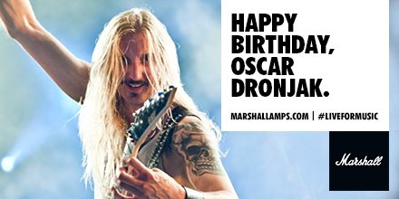 Happy Birthday to the Swedish metal king, Oscar Dronjak of  