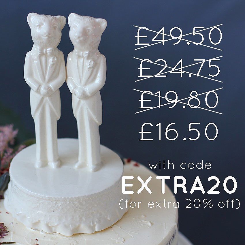 CLOSING DOWN SALE extravaganza. This gorgeous gay cake topper is handmade in the States and one of a number in stoc…