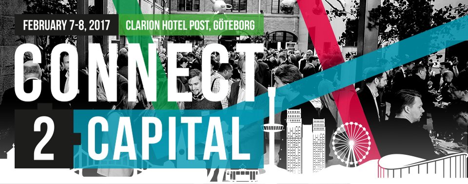 Dont miss <a href="/con2cap/">Connect 2 Capital</a> 7-8th of Feb in #gbgtech. Matchmake with VCs and BAs! Sign up at: connect2capital.org #nordictech #connect2capital