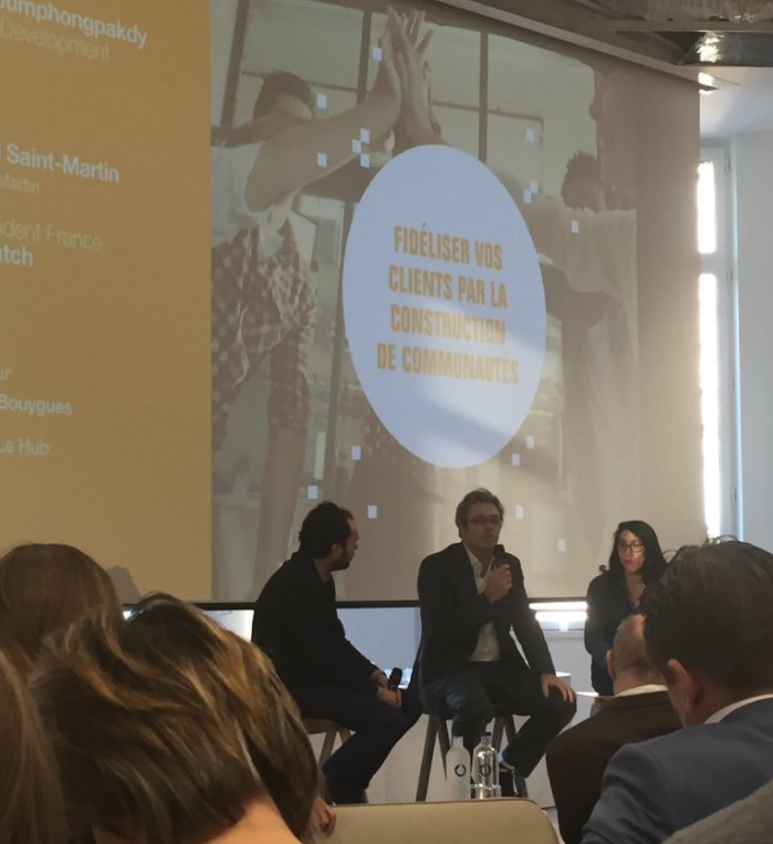 BrandwatchFR's tweet photo. Fidéliser en construisant des communautés. @Aurora_Chamalet et @B_Saint_Martin partagent des conseils sur notre stand @Martech #Gamechangers https://t.co/eErmbOE3ck