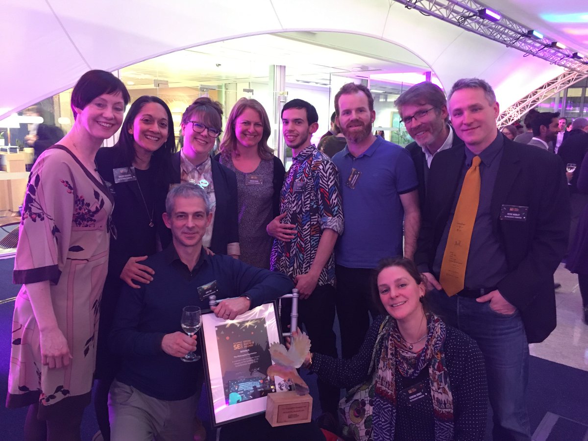 Really great evening celebrating #SE100awards  win with some of our amazing team who have helped TPF grow over the last 10 years.