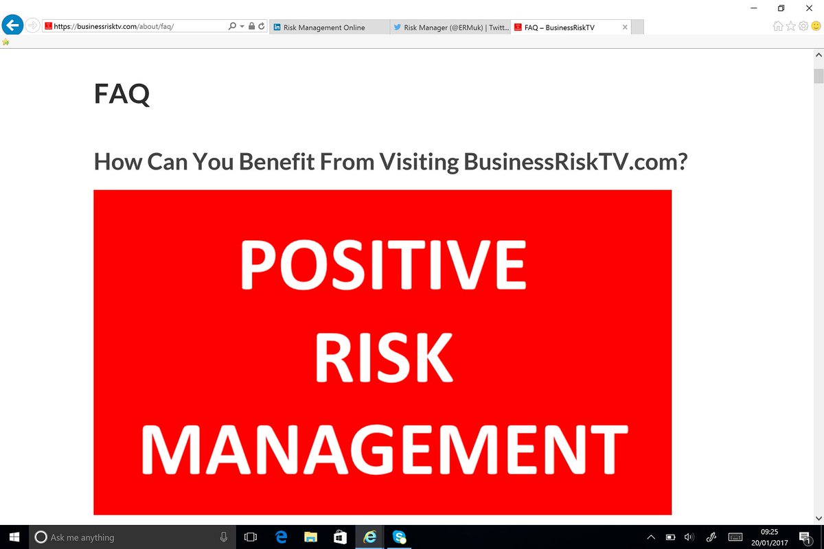 ERMuk's tweet image. How to improve your risk knowledge &amp;amp; business intelligence businessrisktv.com/about/faq/ #RiskKnowledge #BI #BusinessIntelligence #RiskManagement