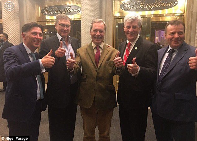 DailyMailUK's tweet photo. Nigel Farage and the Bad Boys of Brexit arrive in Washington for Donald Trump's inauguration https://t.co/PFciNNguhG https://t.co/tGvEiUSVlv