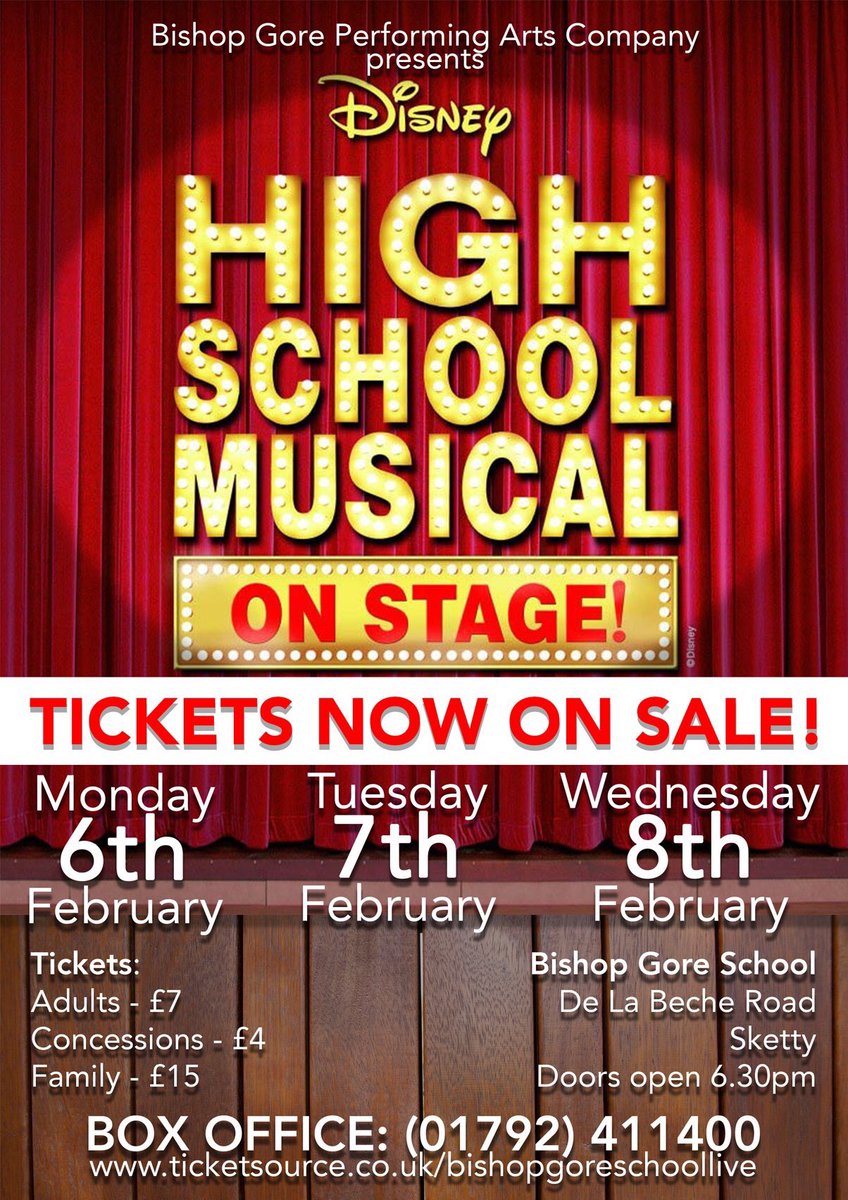 BGPerfArtsCo's tweet photo. Tickets still available for #HighSchoolMusical Have you got yours? https://t.co/rGvv6eNta0