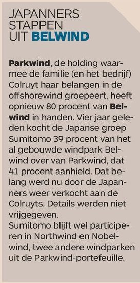 sephke's tweet photo. Familie (en bedrijf) Colruyt steviger in windmolenpark #Belwind @tijd https://t.co/yq1PBPNoO5