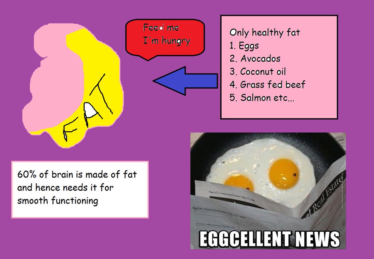 lifeisnotharsh's tweet photo. Our brain needs fat to work properly and thus your low fat diet may trigger #Anxiety &amp; #depression. https://t.co/ixnmI7mh5l
