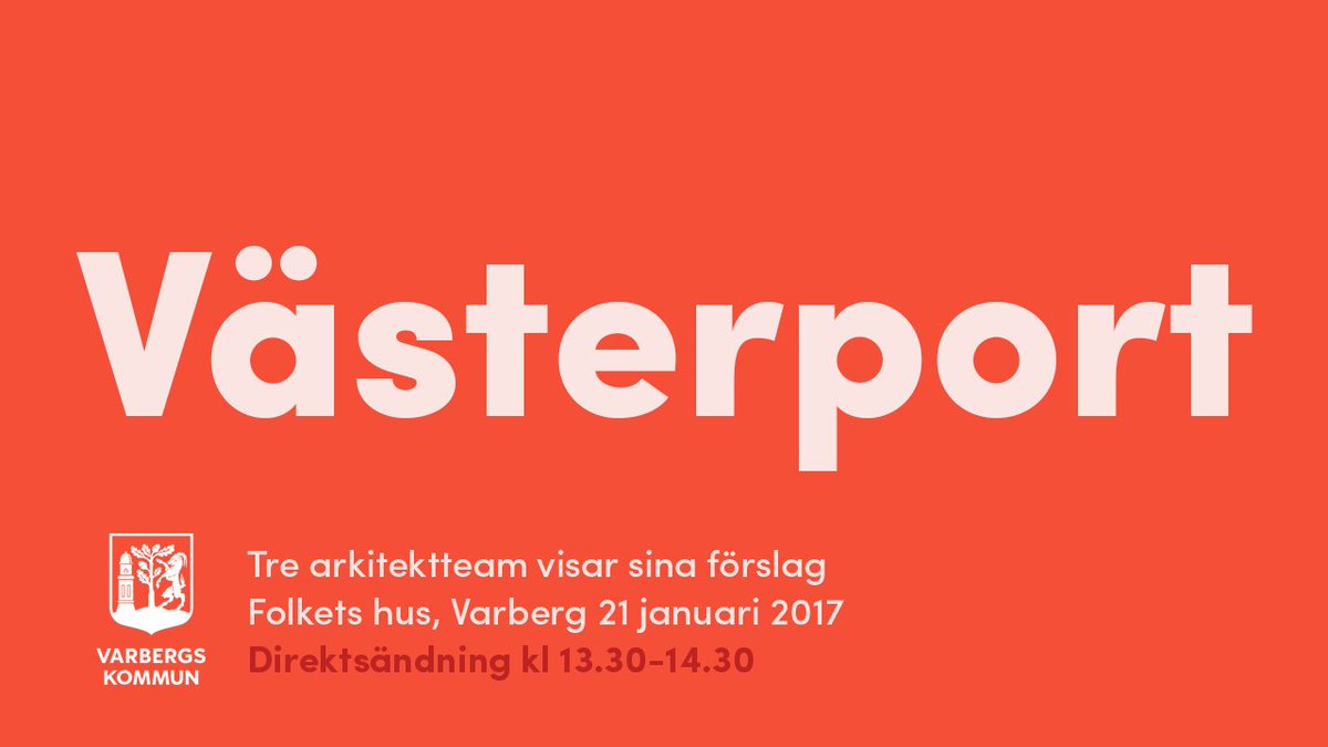 Imorgon lördag kl 13.30: Direktsändning när tre arkitektteam presenterar sina förslag om nya stadsdelen Västerport: bit.ly/2iIJerr