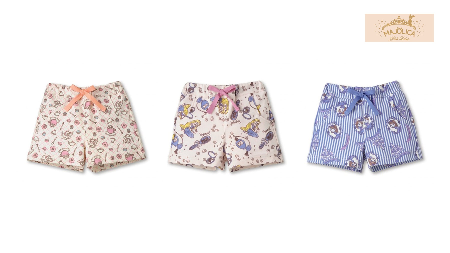 バースデイ しまむらグループ Twitterissa Majolica から ディズニー の総柄ショートパンツが登場 ペールカラーのキュートなデザインはどのキャラクターにするか迷っちゃう T Co Vev87kxtqz 子供服 しまパト プチプラ マリー ラプンツェル