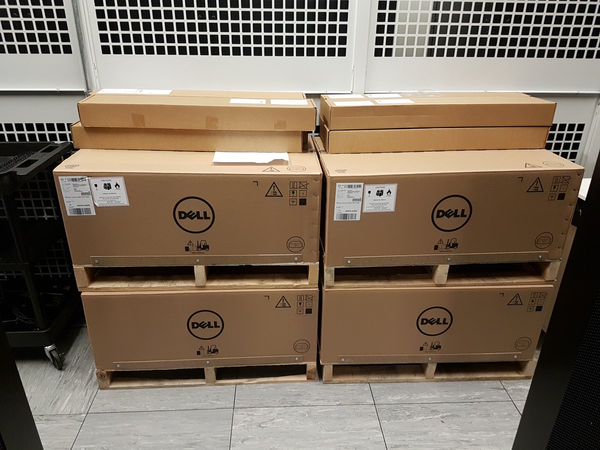 EXNetworks's tweet photo. Some new toys arrived today, 4 x Dell #R930 being staged in GS2 before going to DCs across Europe. 4 x E7-4820, 768GB RAM! #beast #server https://t.co/nCIYV8QyRp