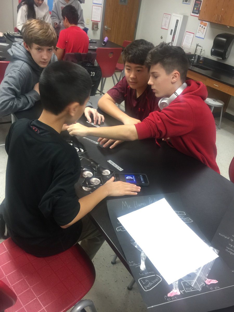 CoachHallCMSW's tweet photo. Modeling the lunar cycle #moonphases #collaborativelearning https://t.co/VKkfhw9VyJ