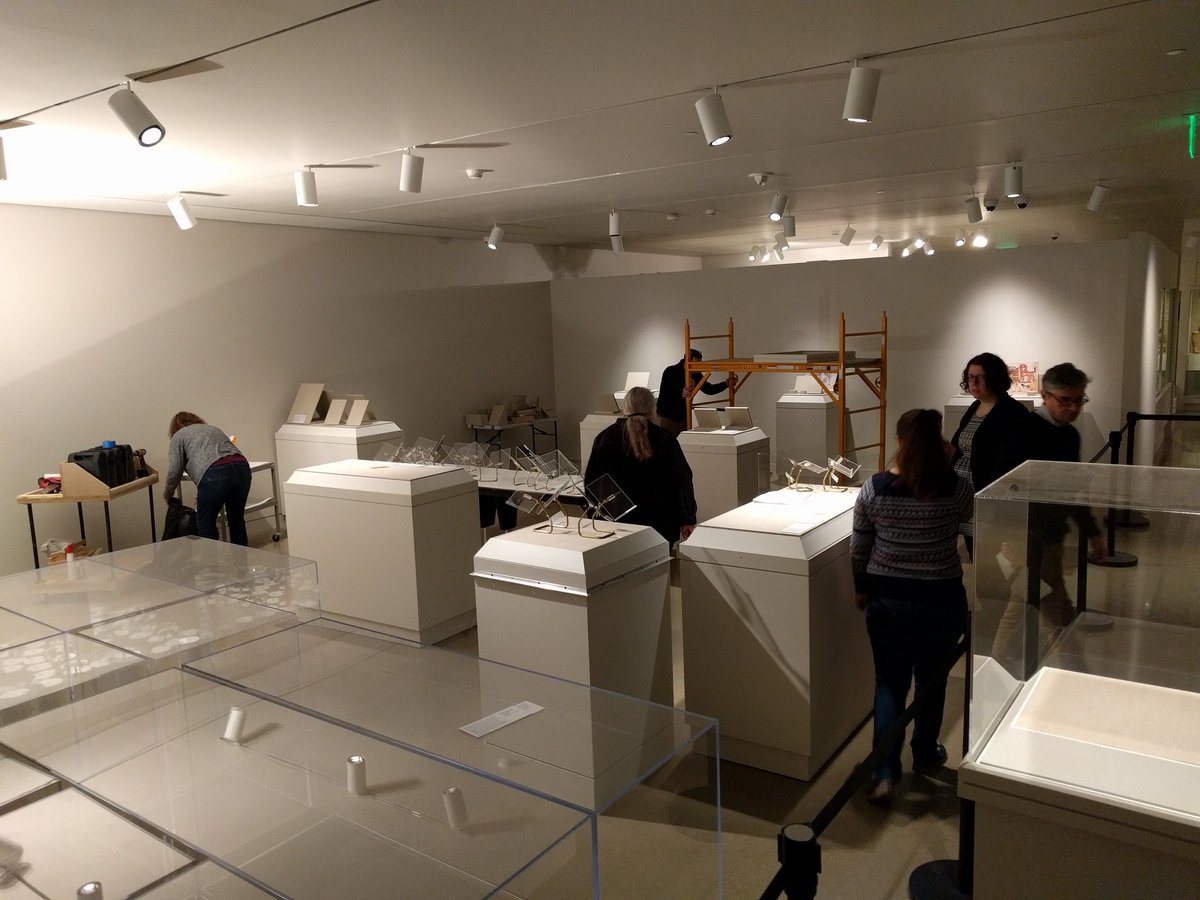 sencina's tweet photo. Exhibition installation time. Coming soon, The Art and Science of Healing, opening 10 February. #museuminstallation #blessthismess https://t.co/BbUzrEK8aZ