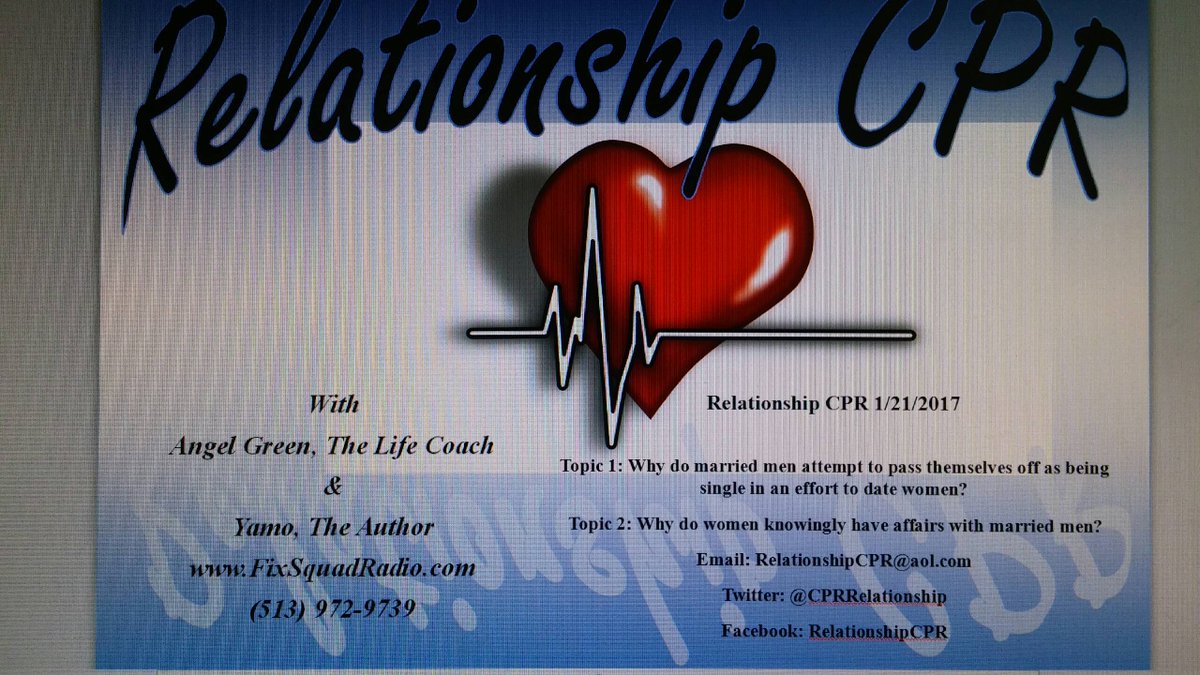 CPRRelationship's tweet photo. @Fixsquadradio Relationship CPR W/ Angel &amp; Yamo Sat. 10a - 12p, @ 85,000 listeners &amp; growing. Listen in and spread the word! @AskYamo #TGIF https://t.co/PjW6RLaA4d