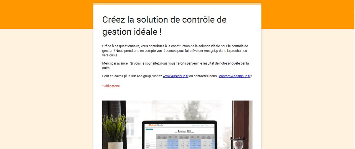 AssignUp's tweet image. Enquête : dites-nous quel logiciel il vous faut pour le contrôle de gestion !
docs.google.com/forms/d/1C1aFI…