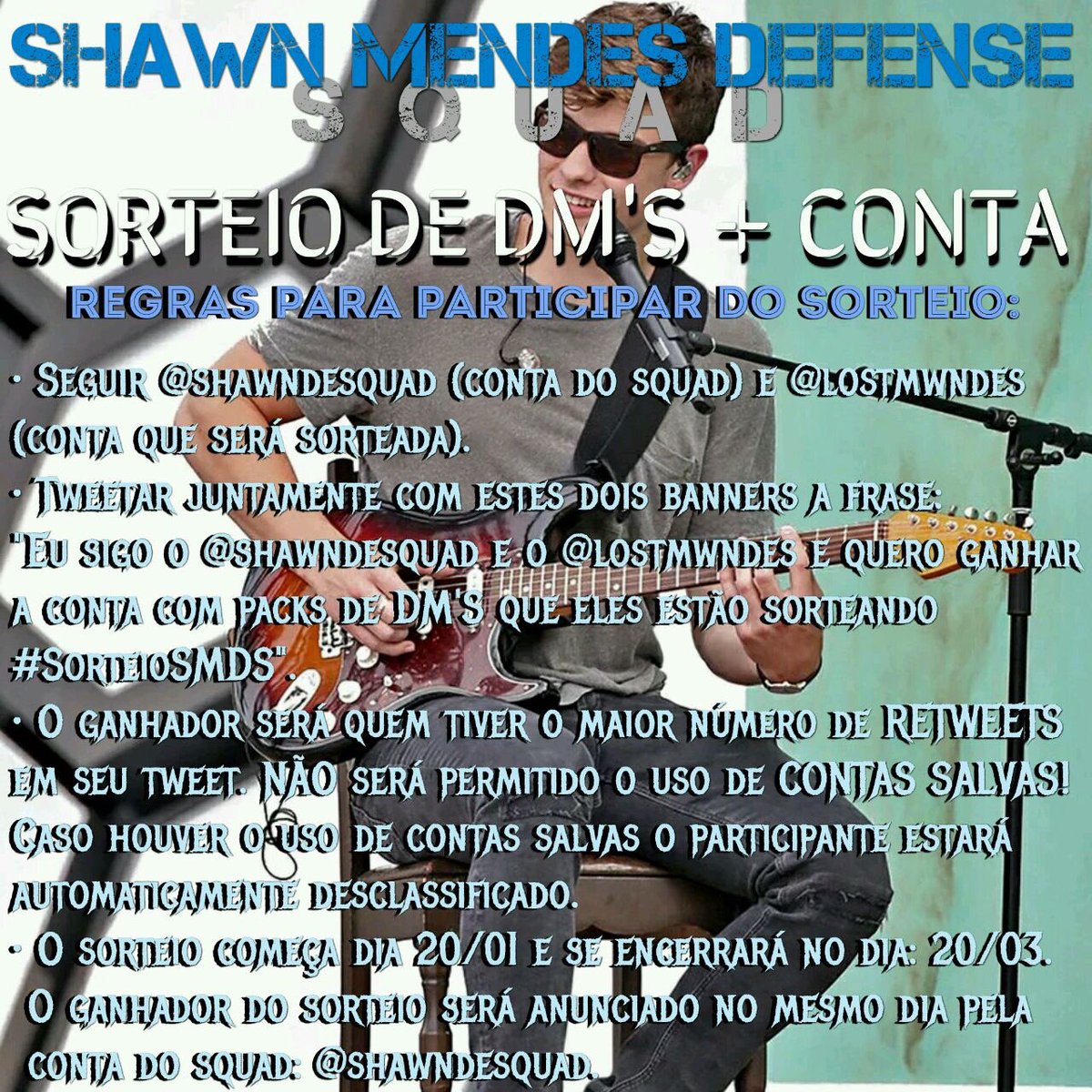 shxwnvocals's tweet photo. Eu sigo o @shawndesquad e o @lostmwndes e quero ganhar a conta com packs de DM'S que eles estão sorteando #SorteioSmds https://t.co/tpctRbSteH