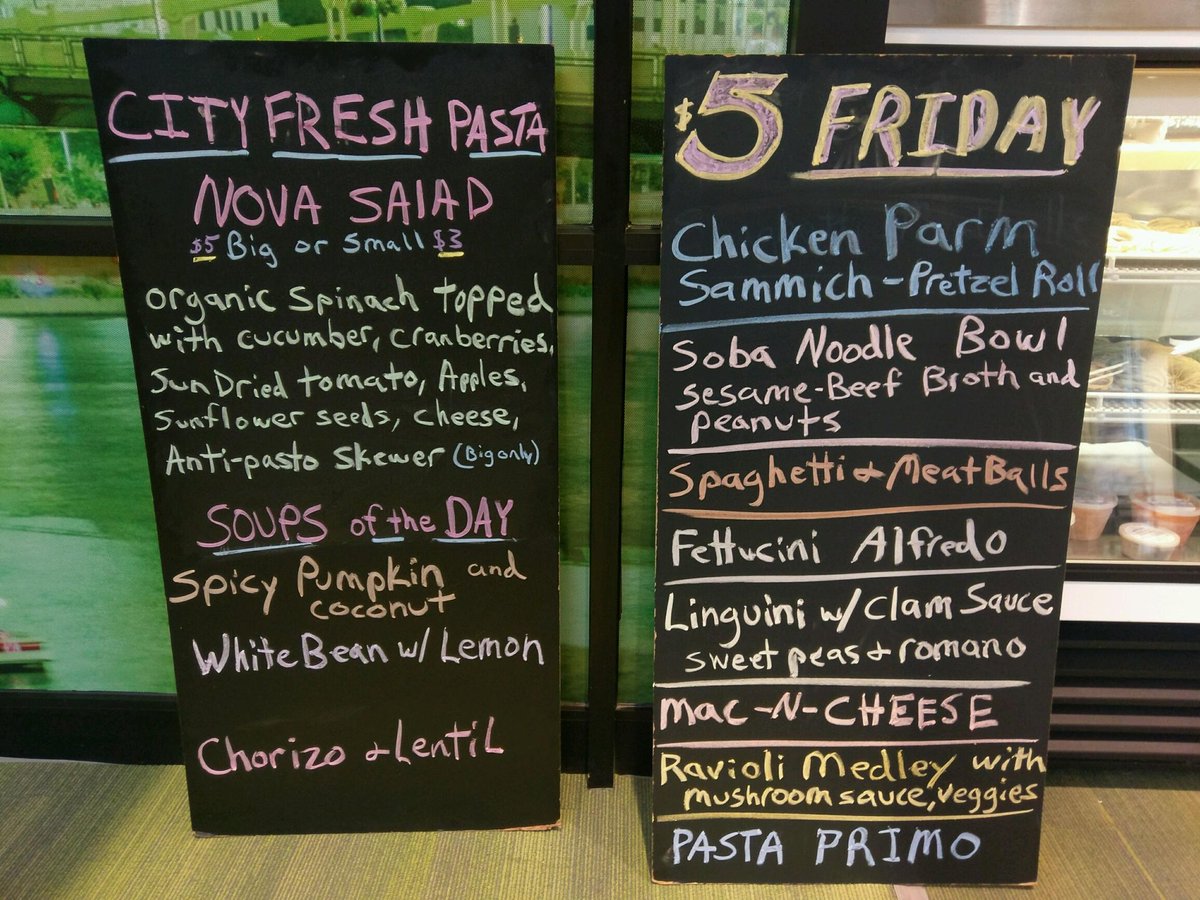 CFPCAFE's tweet photo. Our friend #ChickenParm makes an appearance of today's #FiveDollarFriday menu, plus Mac N Cheese, Pasta Primo, & more. #5df #freshpasta 🍝 https://t.co/kVFybKz2la