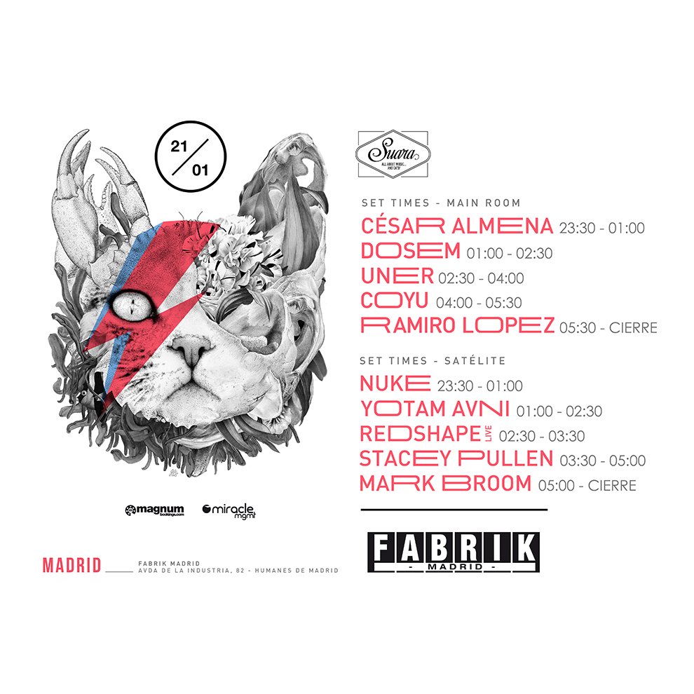 SuaraMusic's tweet photo. 5 entradas dobles gratuitas para la Suara Night en @fabrikdiscoteca . Toda la información del concurso aquí:
https://t.co/wRq0SA48QT https://t.co/w1osES7bbi
