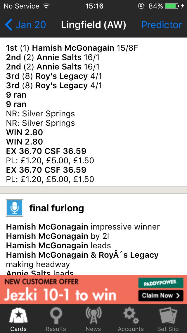 ConvoyT's tweet photo. @SkyBet what happened with winning length in 15:10 on price boost? Racing post shows 2L https://t.co/gJez71HlxF