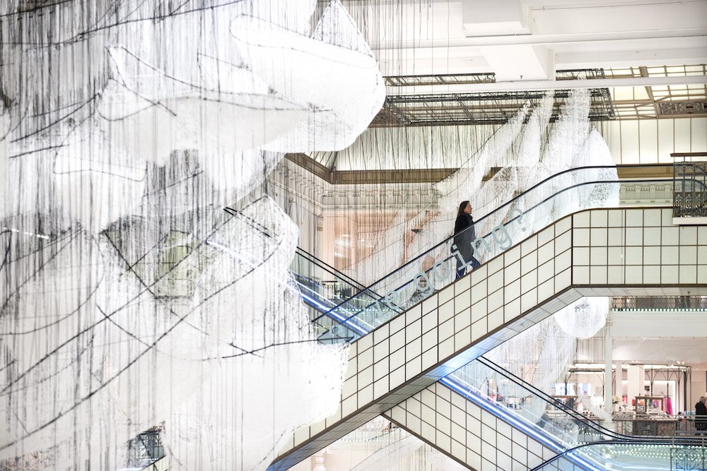 thisiscolossal's tweet photo. A New Large-Scale Installation of Boats and Tangled Thread by Artist Chiharu Shiota https://t.co/wdcpNgELA7 https://t.co/7bXf5DVzjM