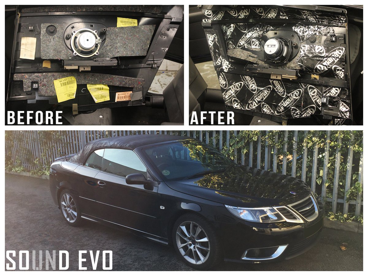 SoundEvo's tweet photo. Saab 93 Aero came in for #Dynamat Extreme sound deadening material + @jlaudiouk TR.650CSI 2-Way Component System #JLAudio #ComponentSpeaker https://t.co/gZHI0l74OL