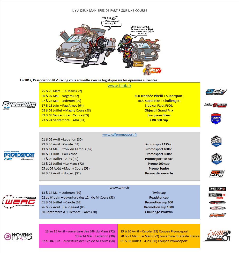 PlvRacing's tweet photo. Où rouler en 2017 avec la logistique Plv racing https://t.co/EFWKF1Hgtf