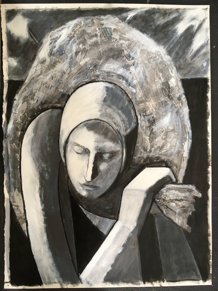 Showing two works at Gibberd Gallery as part of Harlow 17. At PV last night was commended for 'The Refugee' below which was nice!