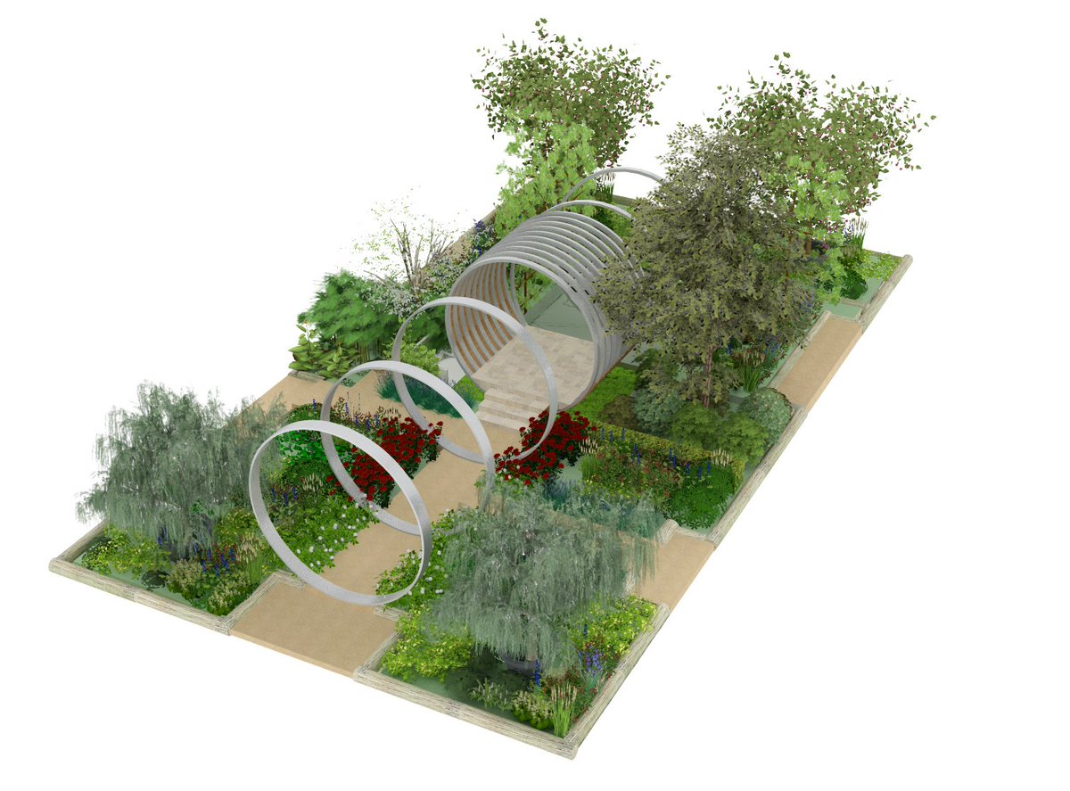 Hilliergarden's tweet photo. The big reveal is here! Read all about 'Hillier's Spring', our design for @The_RHS Chelsea Flower Show 2017. https://t.co/slOxdzTexm https://t.co/xSR9GLLgyS