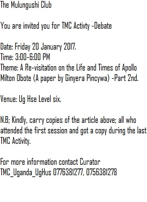 MulungushiClub's tweet photo. #TheMulungushiClub #TMC_Uganda_UgHus https://t.co/CpkGiNP2Gv