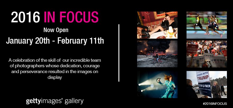 gettygallery's tweet photo. #2016InFocus is now open to the public.
Featured are powerful images from some of 2016s most important news, sports, &amp; entertainment events https://t.co/sHvoFwmcie