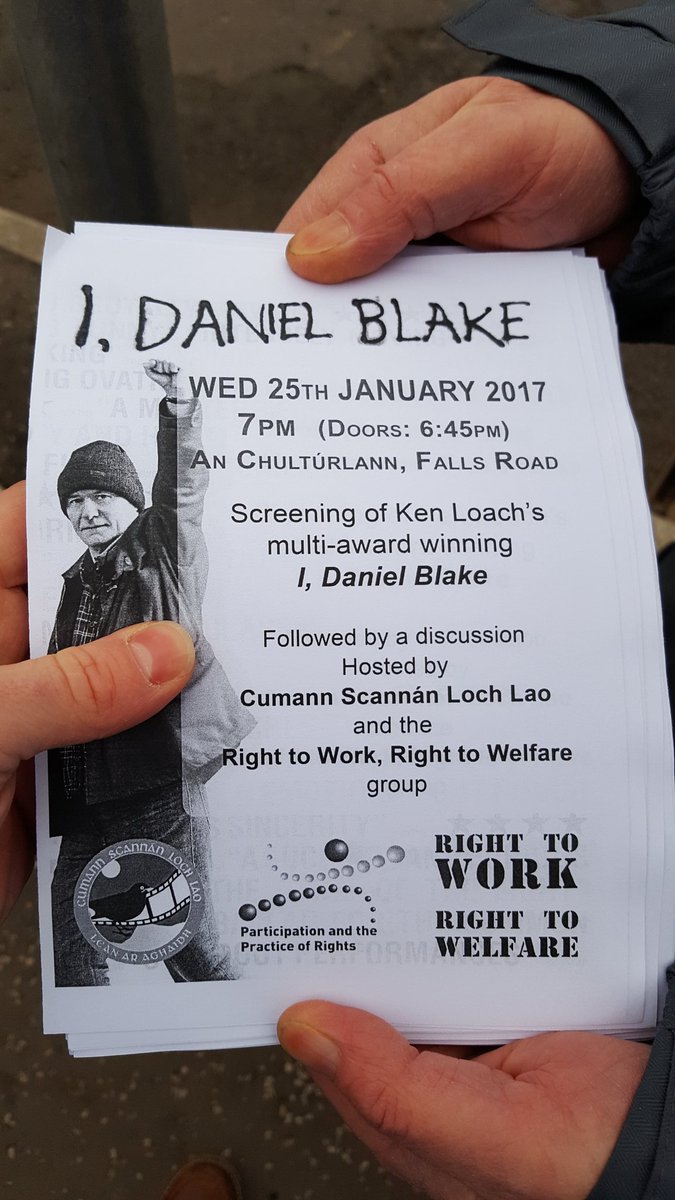 PPR_Org's tweet photo. Dont miss I, Daniel Blake by @KenLoachSixteen Wed 25th Jan. Support the #PeoplesProposal 2 protect sick/disabled/unemployed from sanctions https://t.co/ZLG1R4b1ZX