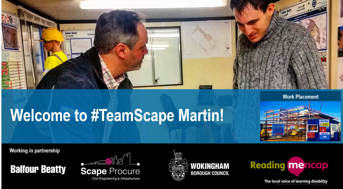 Scape_Group's tweet photo. We’re delighted to welcome Martin Kimber to our #Wokingham car park project, now onsite for #workplacement. Enjoy the experience Martin! https://t.co/4I0TYMrQNB
