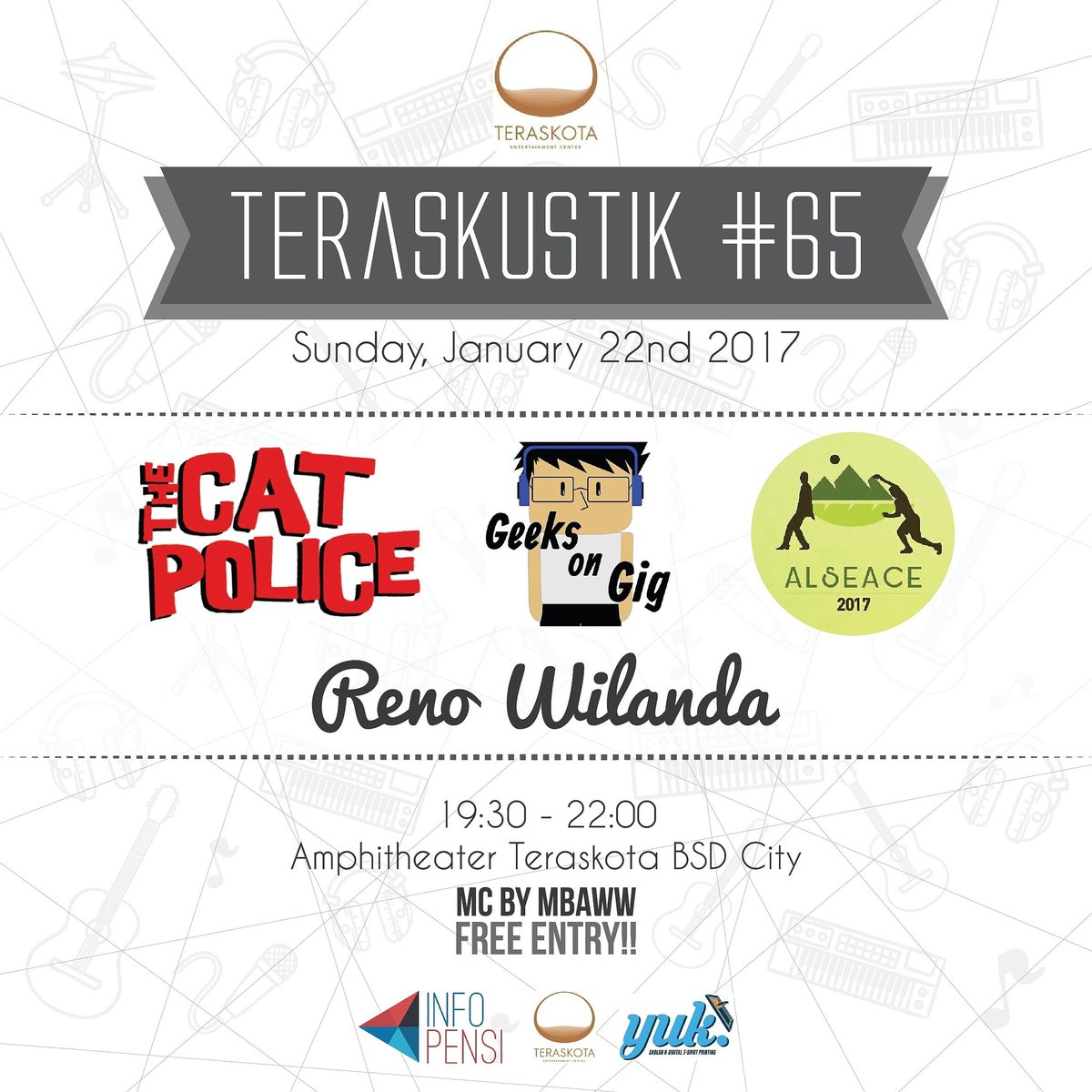 Minggu malam jumpa di Amphiteater <a href="/TeraskotaBSD/">Teraskota BSD</a> yah! Saksikan band band keren yang tampil di #teraskustik