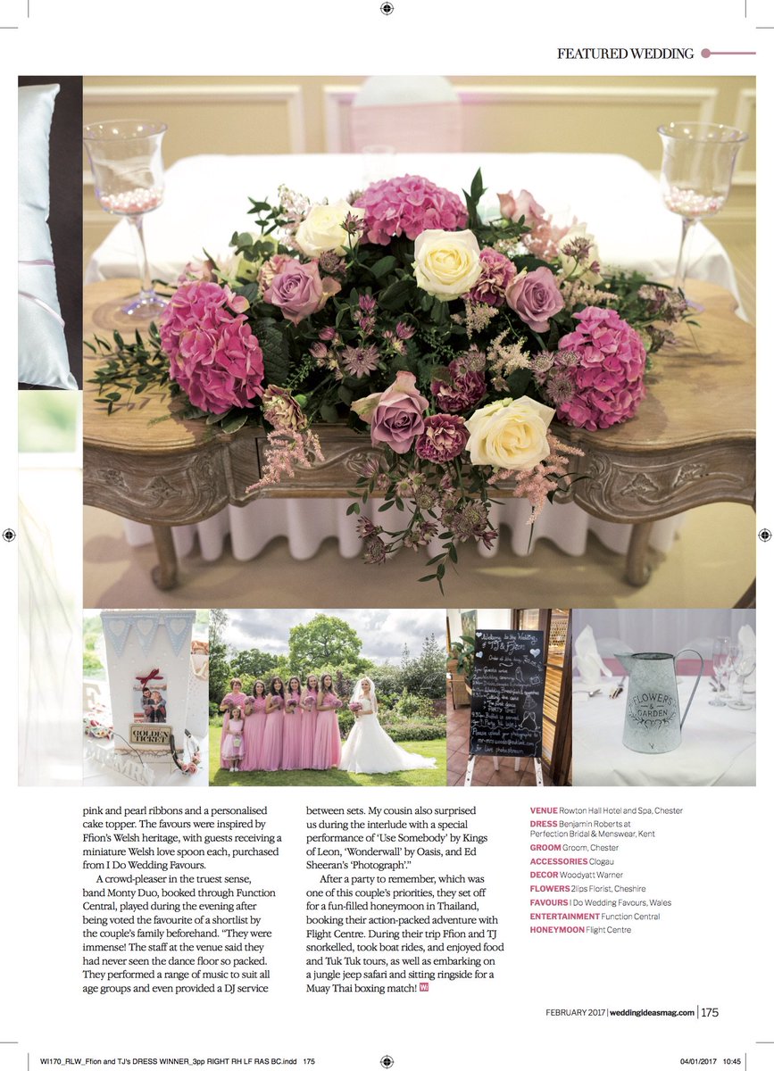 Ffion and TJ's Wedding featured in this months Wedding Ideas Magazine, OUT NOW! Thank you to everyone involved! x