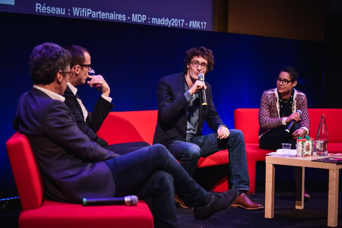 MagicMakersAt's tweet photo. Retour photo sur la @MaddyKeynote . C'était trop chouette de discuter avec vous, merci à tous, bravo @AntoineAmiel pour l'animation! #MK17 https://t.co/x0rllq0NtD