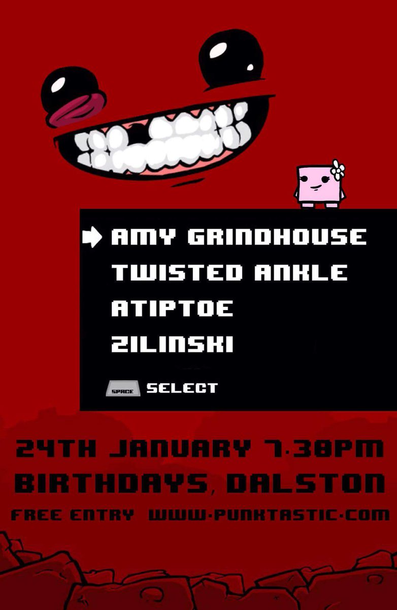 First show of the year at <a href="/_Birthdays/">Birthdays</a> with <a href="/punktastic/">Punktastic</a> on Tuesday!