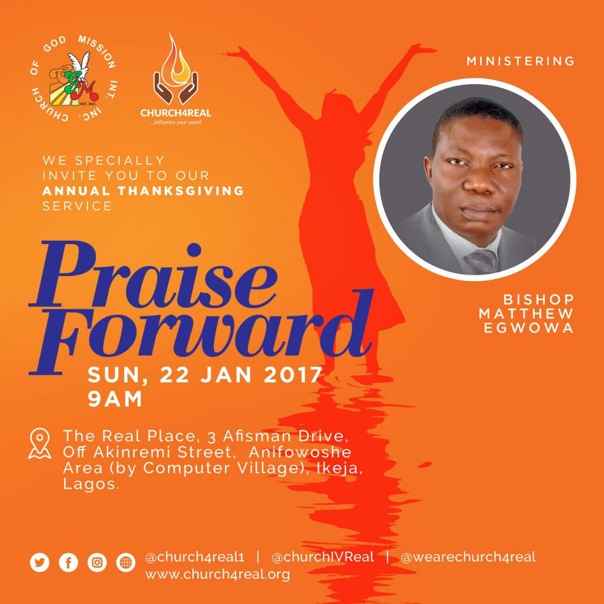 itischurch4real's tweet photo. Join us for a special thanksgiving service this sunday @ 9amas we #PraiseForward #church4realOnline #PraiseForward2017 https://t.co/Dug4U4zLgK