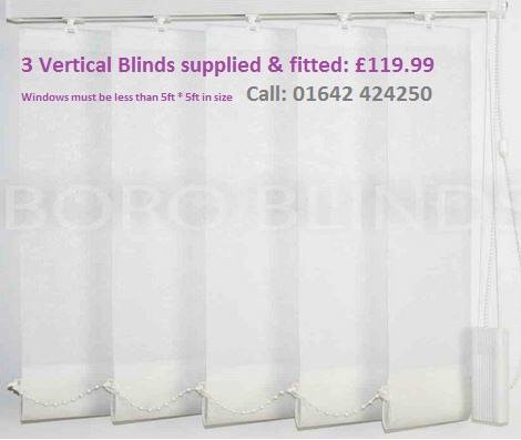 3 Vertical blinds supplied &amp; fitted for £119.99
Call Boro Blinds on 01642 424250 for a free quote
#boroblinds #blinds #verticalblinds