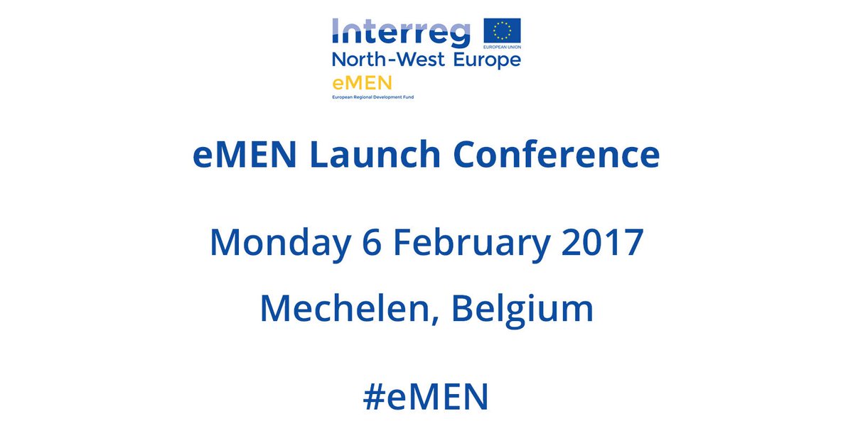 The #eMEN launch conference programme has been finalised! Take a look and book your free place now: nweurope.eu/projects/proje…