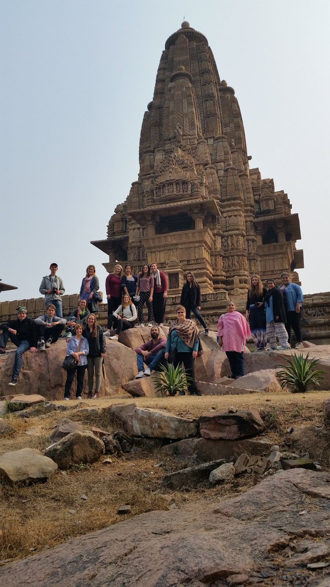 ChapmanDOC's tweet photo. We are having a spectacular trip in India! Here we are in Khajurajo. Tomorrow is the Taj Mahal #CUGlobal https://t.co/x6ekLNHbuF