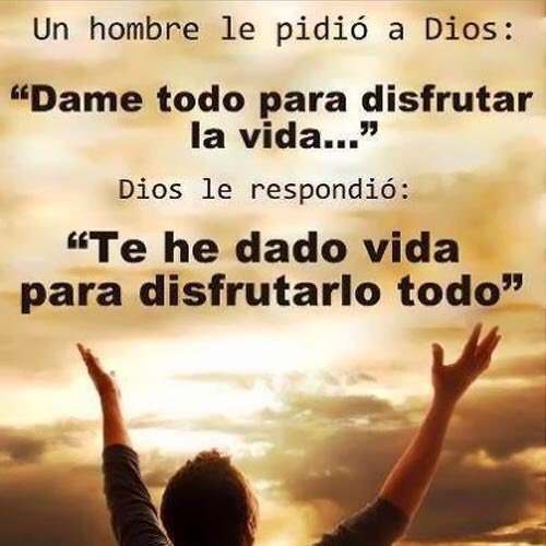 Recuerden que cuando dejen de tener miedo, comenzarán a disfrutar de las cosas.