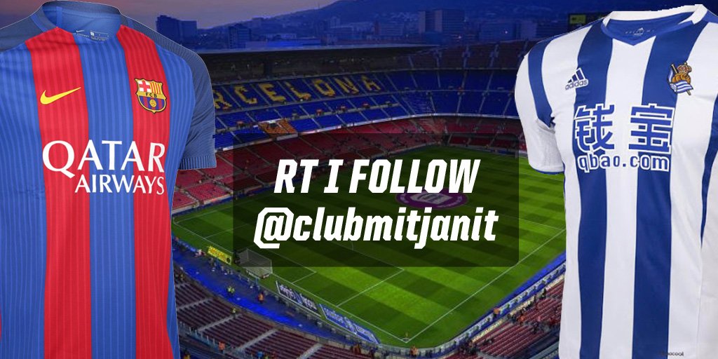 ClubMitjanit's tweet photo. RT I FOLLOW si vols una entrada doble pel #Barça - #ReialSocietat del pròxim dijous.
Dimecres, sorteig❗️
🔴 🔵

Bases: https://t.co/R14CrvXMwq https://t.co/QgM6NIhlNh