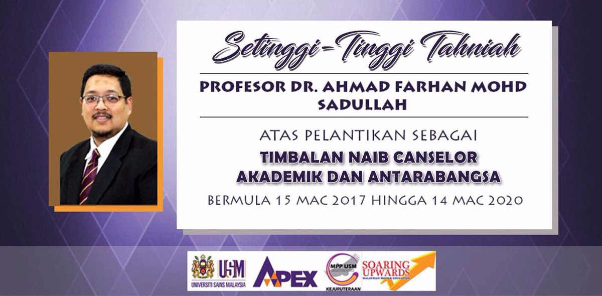 mpp_usmkkj's tweet photo. Tahniah Profesor Dr Ahmad Farhan!! 👏🏻👏🏻👏🏻 https://t.co/uAmaNKlarv
