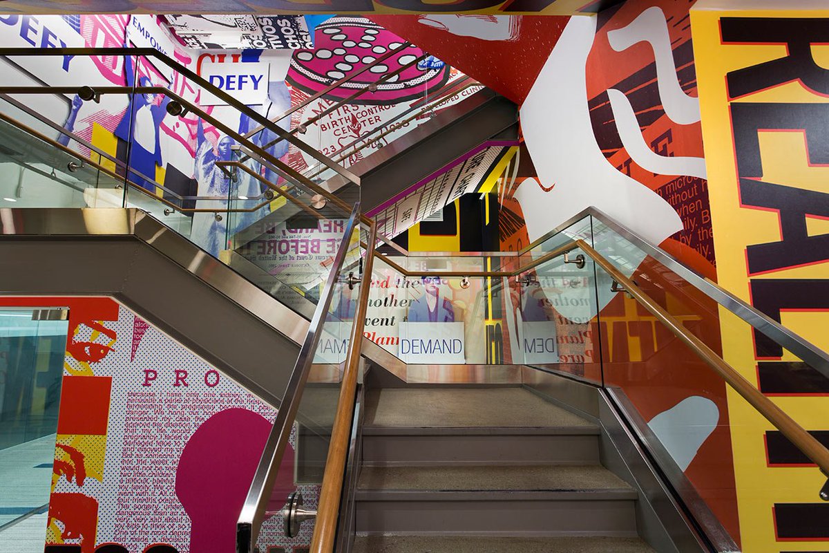 CreativeReview's tweet photo. WORK: Paula Scher's new mural for Planned Parenthood features archive posters and protest graphics https://t.co/8tzyWePG2J https://t.co/aDfu2uwsXR