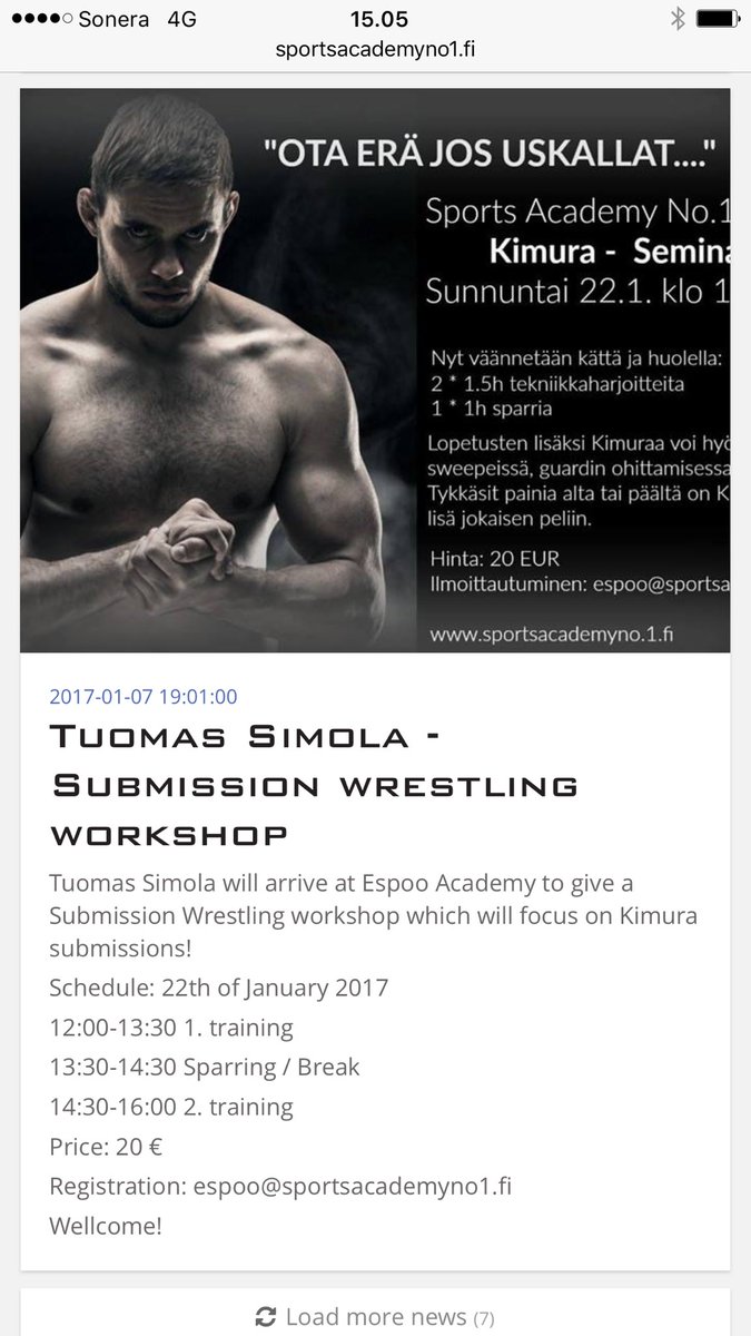 HenkkaHypponen's tweet photo. Ja jos ei ole sunnuntaille ohjelmaa, niin ilmoittautumaan. #sportsacademyno1, #submissionwrestling #kimura https://t.co/G8Ih2r5OOm