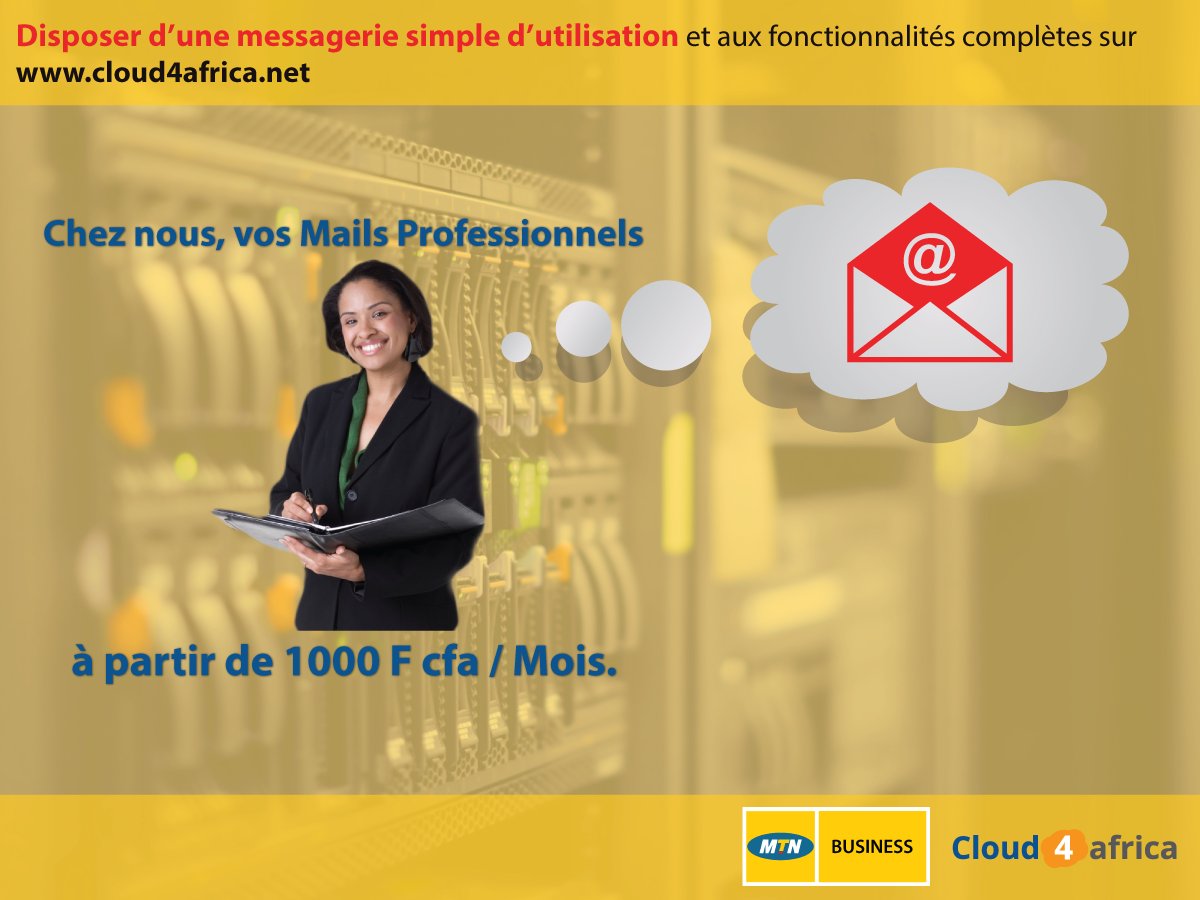 Cloud4africa's tweet photo. Commandez maintenant et commencez immédiatement à envoyer des mails ➡️ https://t.co/NAX5oDZZ63 #email #Mtnbusiness #Mtncloud #Veone https://t.co/2UG6xcMG1j