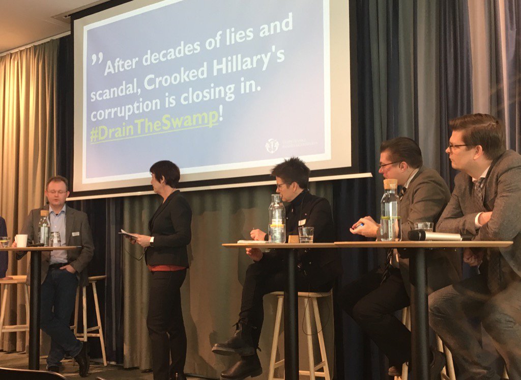 Får vi en svensk Trump under kommande valrörelse? Ja, enligt häften av debattörerna på Västsv. Handelskammaren.