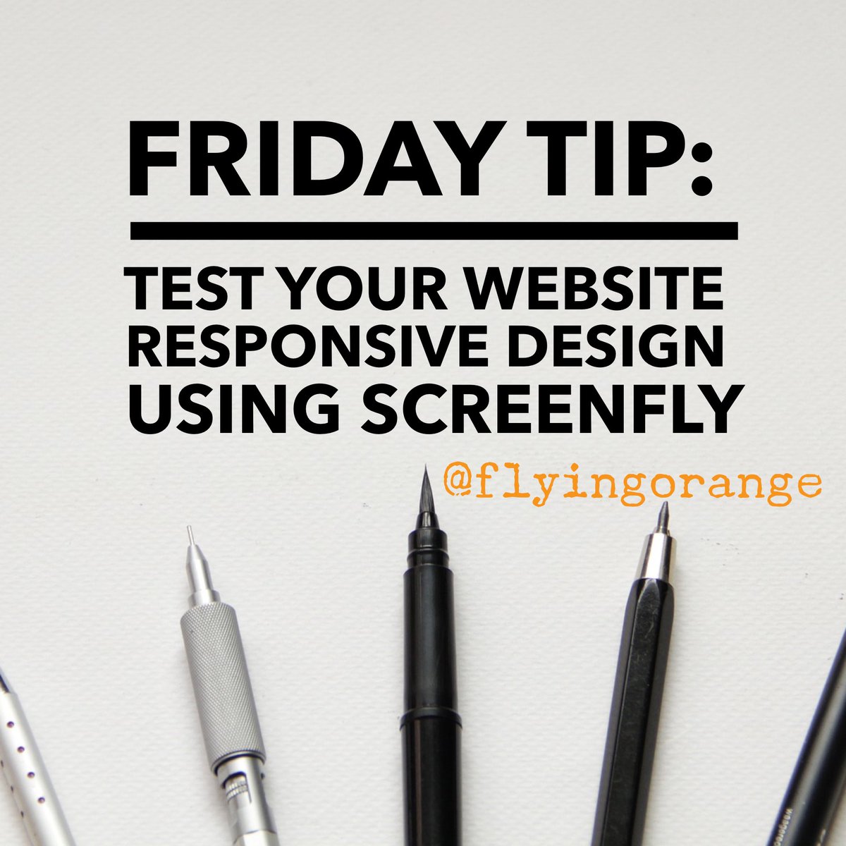 flyingorange's tweet photo. #FridayTip: Test your website's responsive design using #Screenfly. #webdesign #responsive #css #html #design https://t.co/kM0Z1uT8Te